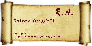 Rainer Abigél névjegykártya